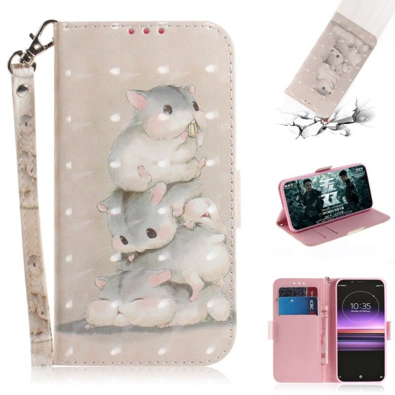 Flip Case Sony Xperia 1 Remmi Hamsterit