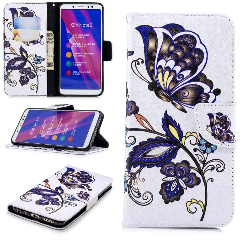 Flip Case Xiaomi Redmi Note 5 Perhonen Tatuointi