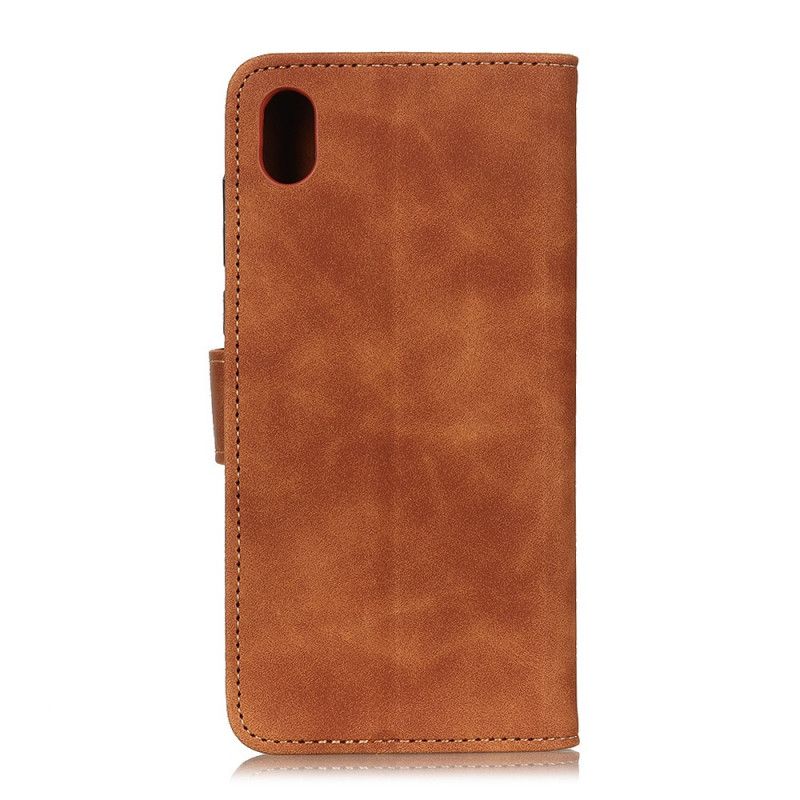 Flip Case Alcatel 1B (2020) Punainen Musta Vintage Khazneh-Nahkaefekti