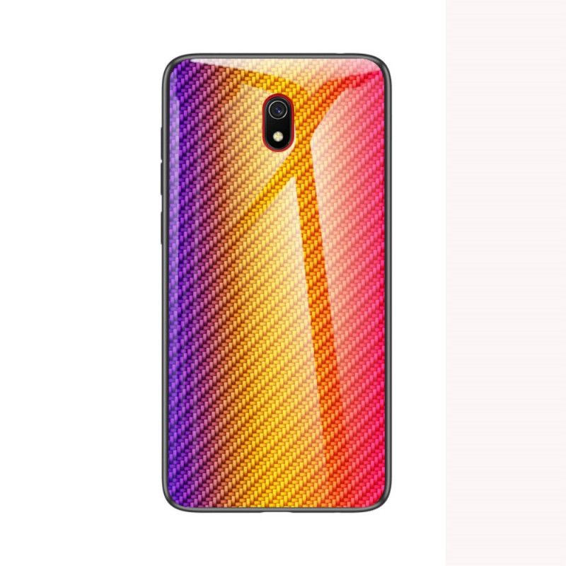 Case Kuoret Xiaomi Redmi 8A Magenta Musta Puhelinkuoret Karkaistua Hiilikuitua