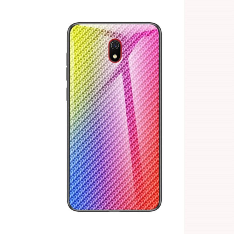 Case Kuoret Xiaomi Redmi 8A Magenta Musta Puhelinkuoret Karkaistua Hiilikuitua