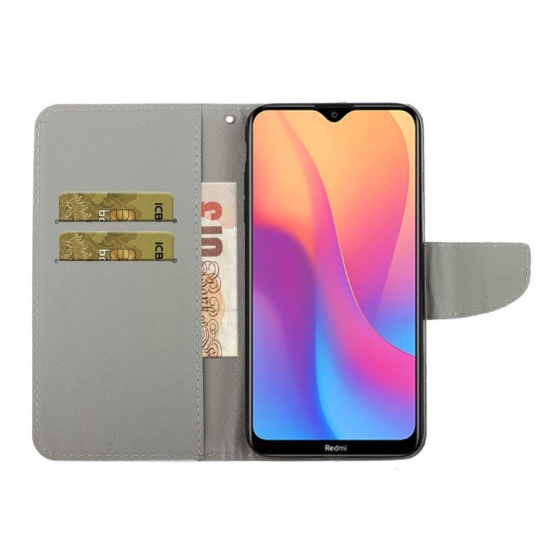 Flip Case Xiaomi Redmi 8A Romanttinen Ruusu Stringillä