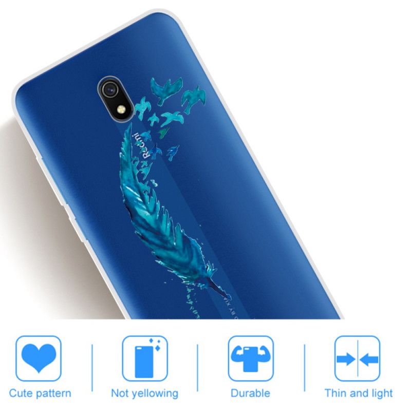 Kuori Xiaomi Redmi 8A Kaunis Sininen Sulka