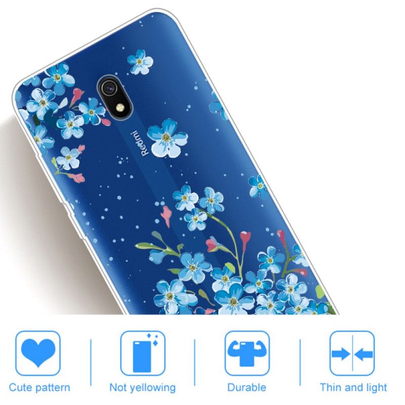 Kuori Xiaomi Redmi 8A Kimppu Sinisiä Kukkia Suojakuori