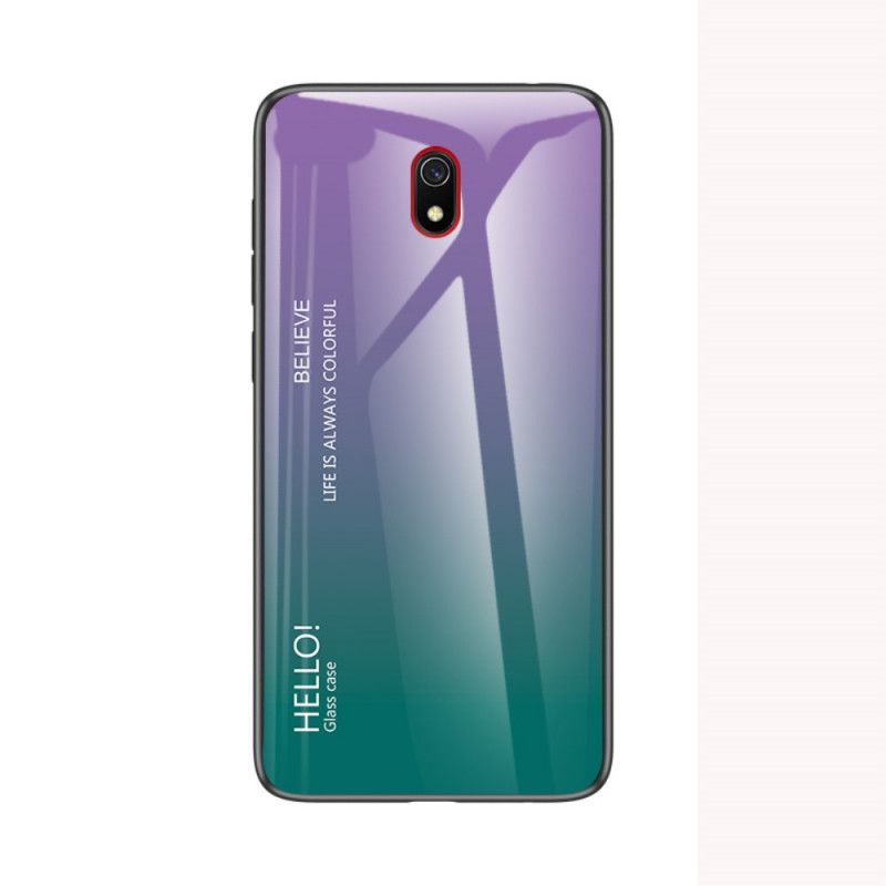 Kuori Xiaomi Redmi 8A Magenta Musta Hei Karkaistu Lasi Suojakuori