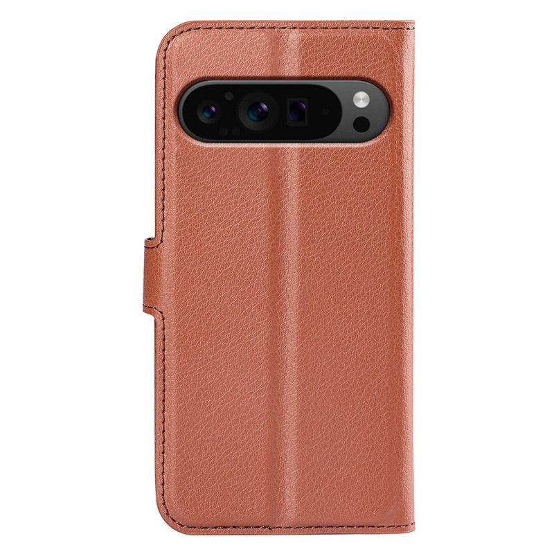 Kotelot Google Pixel 9 Pro Xl Classic Litchi Faux Leather