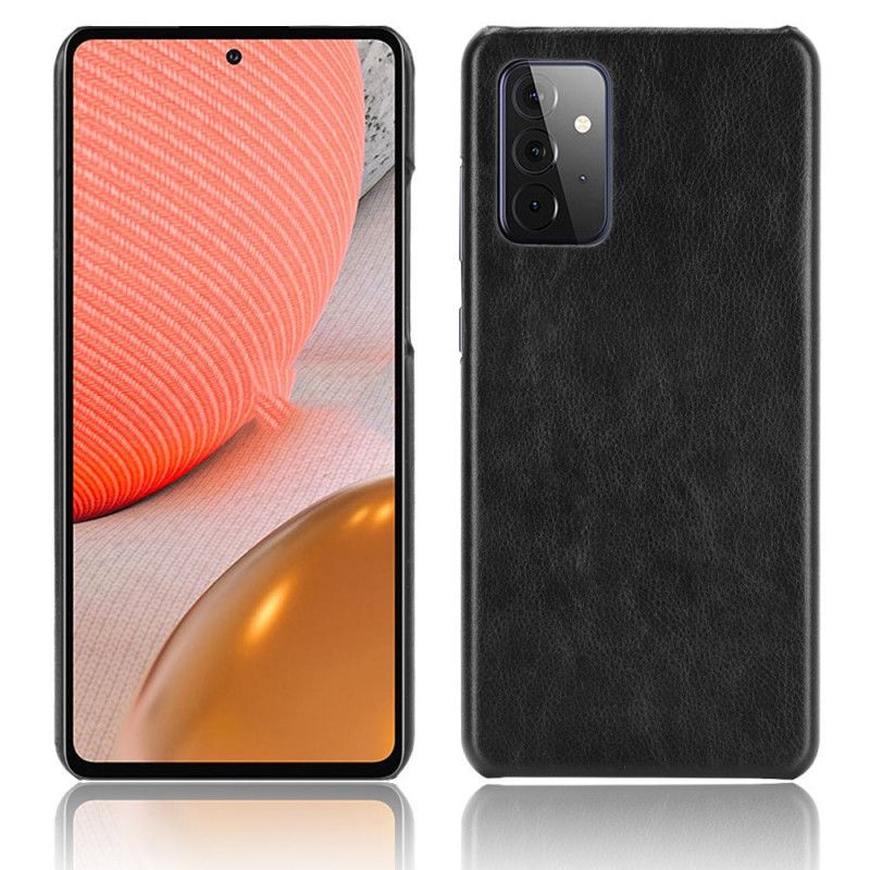 Case Kuoret Samsung Galaxy A72 4G / A72 5G Harmaa Musta Puhelinkuoret Suorituskykyinen Litsi Nahkainen Vaikutus