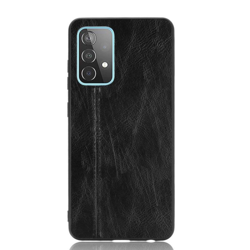 Case Kuoret Samsung Galaxy A72 4G / A72 5G Punainen Musta Puhelinkuoret Ommeltu Nahkaefekti