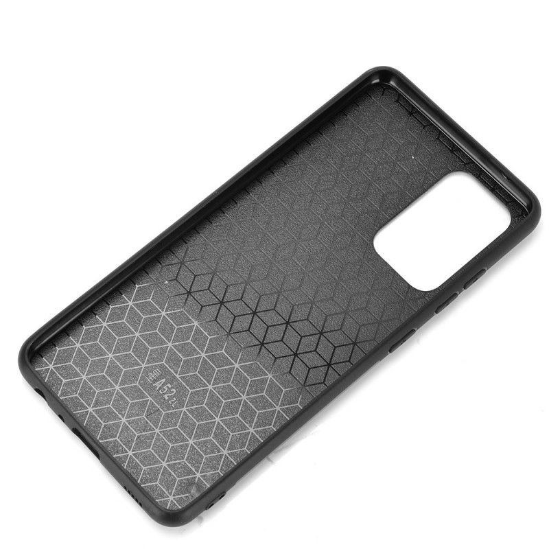 Case Kuoret Samsung Galaxy A72 4G / A72 5G Punainen Musta Puhelinkuoret Ommeltu Nahkaefekti