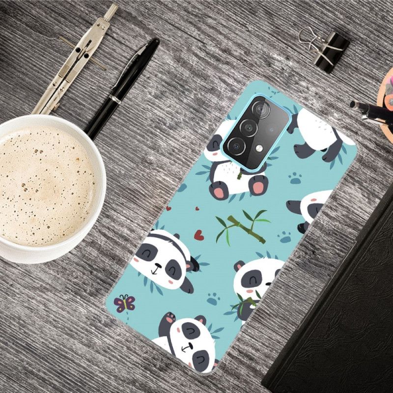 Case Kuoret Samsung Galaxy A72 4G / A72 5G Vaaleansininen Vihreä Puhelinkuoret Kasa Pandoja