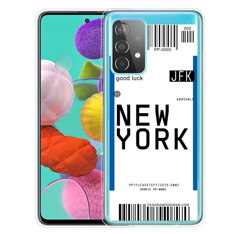 Kuori Samsung Galaxy A72 4G / A72 5G Tummansininen Musta Maihinnousukortti New Yorkiin