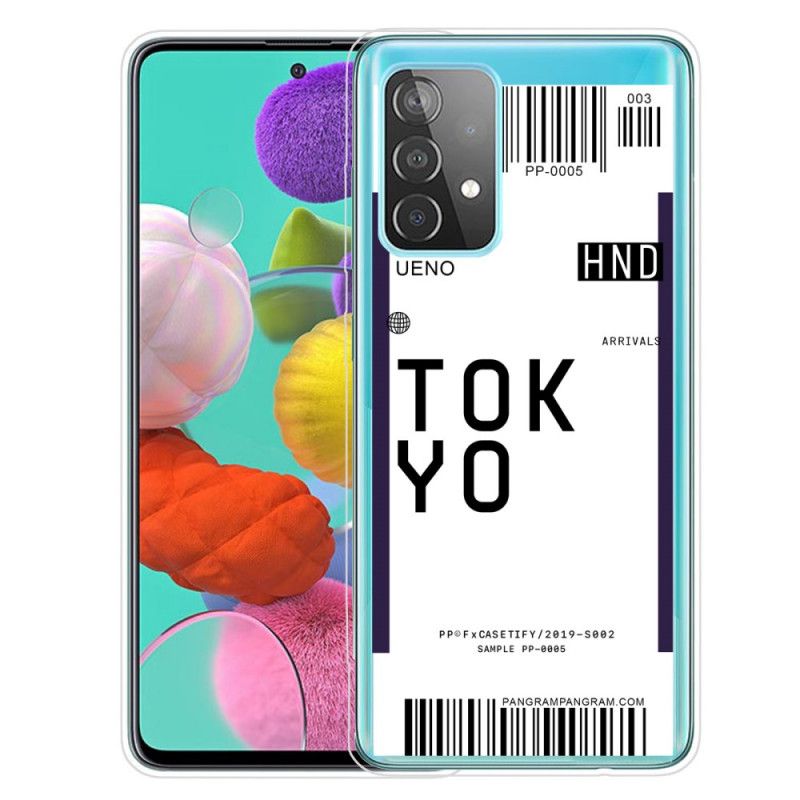 Kuori Samsung Galaxy A72 4G / A72 5G Tummansininen Musta Maihinnousukortti Tokio