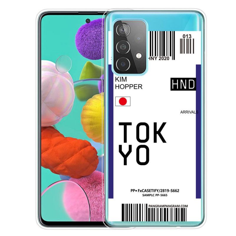 Kuori Samsung Galaxy A72 4G / A72 5G Tummansininen Musta Maihinnousukortti Tokio