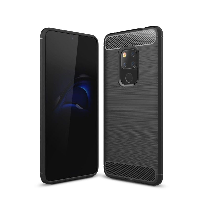 Case Kuoret Huawei Mate 20 Musta Puhelinkuoret Harjattu Hiilikuitu