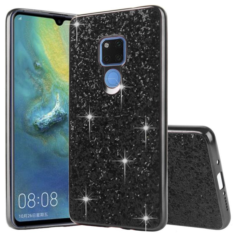 Kuori Huawei Mate 20 Vaaleansininen Musta Olen Kimalteleva Suojakuori