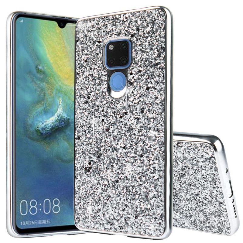 Kuori Huawei Mate 20 Vaaleansininen Musta Olen Kimalteleva Suojakuori