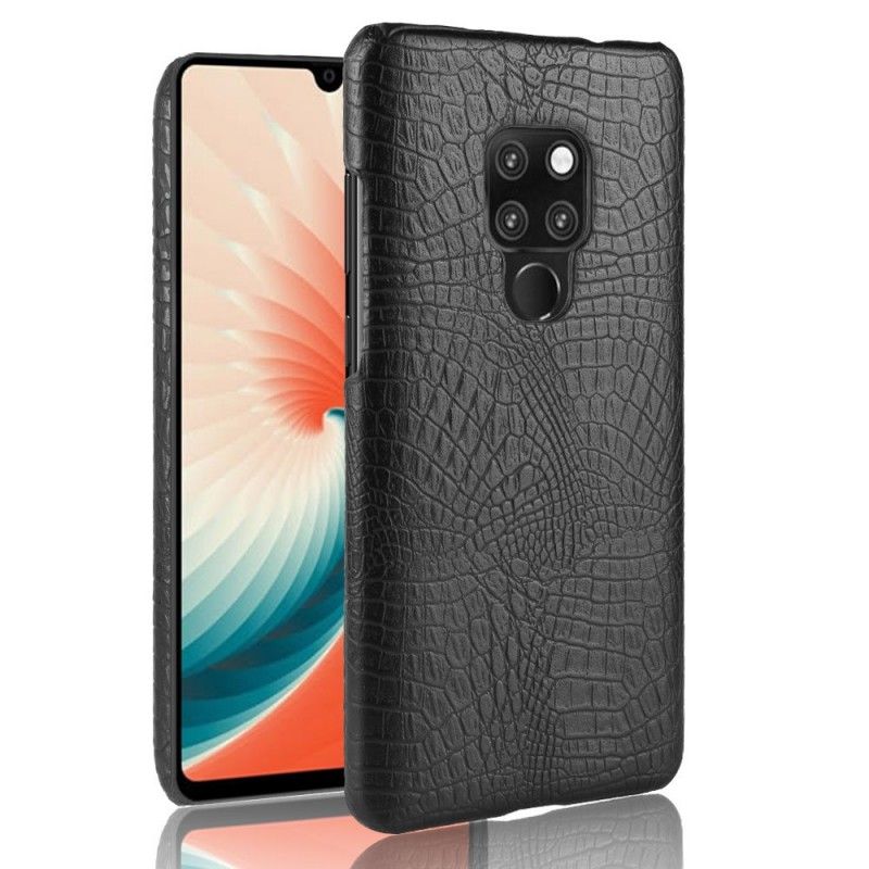 Kuori Huawei Mate 20 Valkoinen Musta Krokotiilin Ihovaikutus