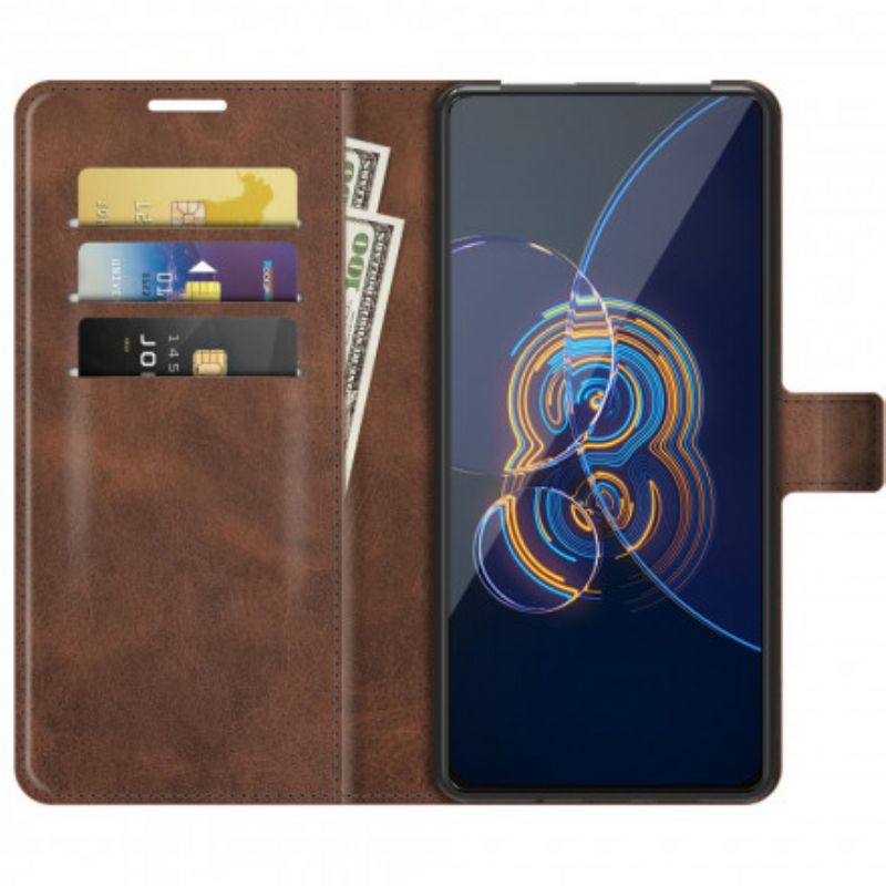 Flip Kotelot Asus Zenfone 8 Flip Keinonahka Ohut Suojakuori