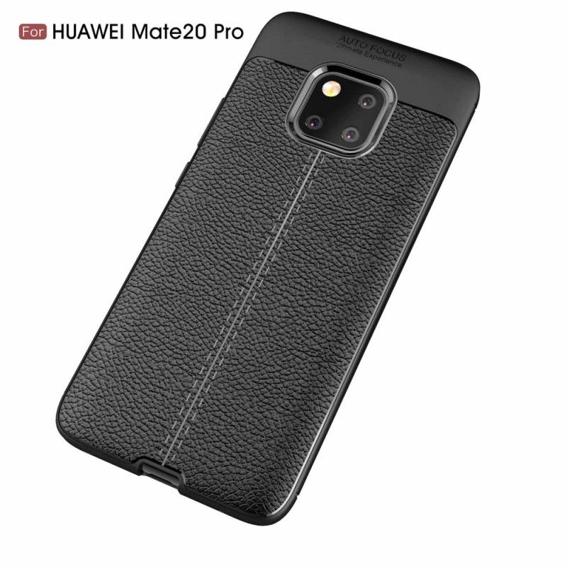 Case Kuoret Huawei Mate 20 Pro Harmaa Musta Puhelinkuoret Kaksilinjainen Litsi Nahkaa