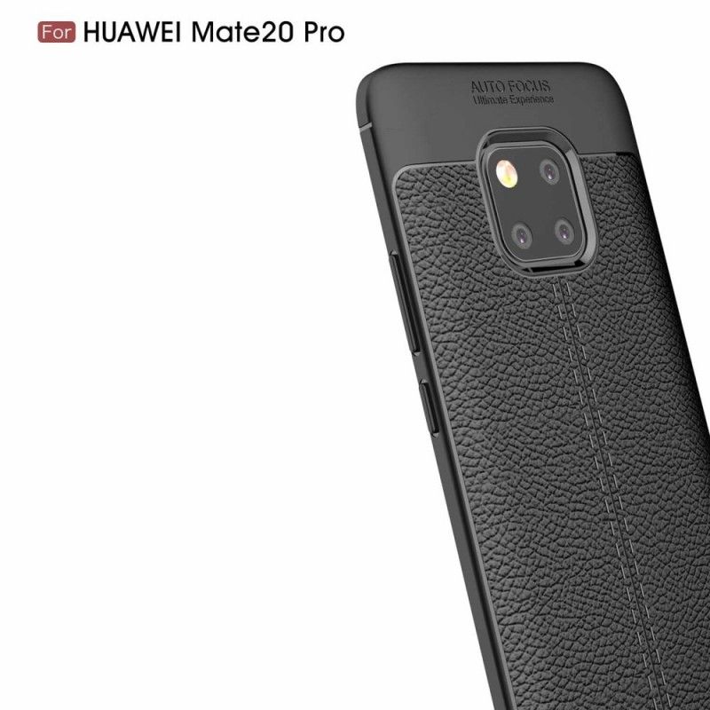 Case Kuoret Huawei Mate 20 Pro Harmaa Musta Puhelinkuoret Kaksilinjainen Litsi Nahkaa