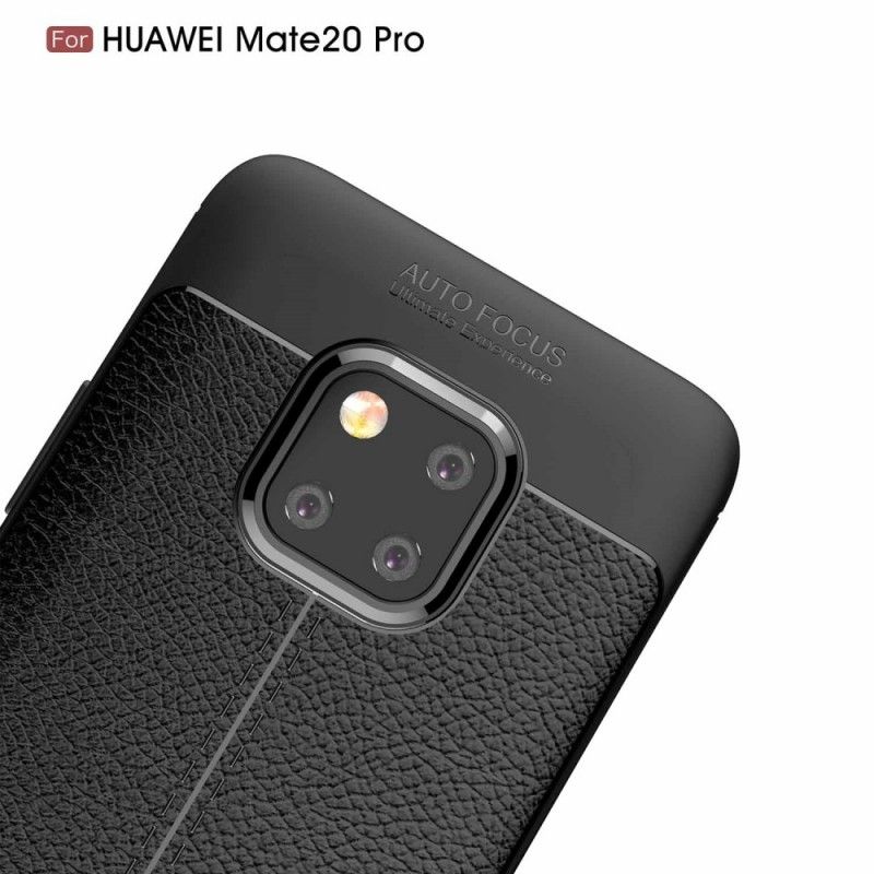 Case Kuoret Huawei Mate 20 Pro Harmaa Musta Puhelinkuoret Kaksilinjainen Litsi Nahkaa