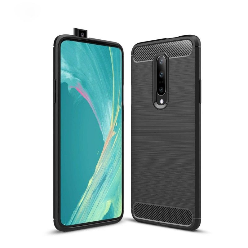 Case Kuoret OnePlus 7 Pro Punainen Musta Puhelinkuoret Harjattu Hiilikuitu