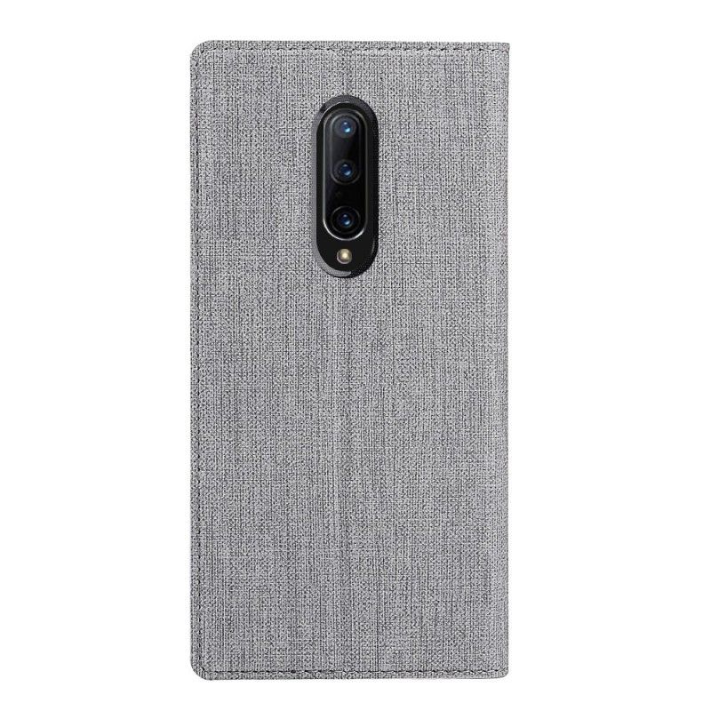 Flip Kotelot OnePlus 7 Pro Harmaa Musta Kuvioitu