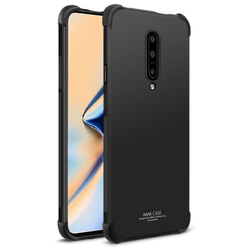 Kuori OnePlus 7 Pro Läpinäkyvä Musta Imak Iho Tuntuu Suojakuori