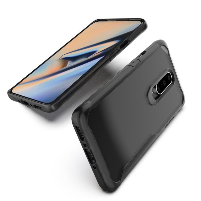 Kuori OnePlus 7 Pro Punainen Musta Hybridi Viistetty Reuna