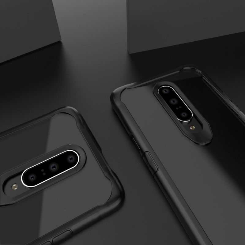 Kuori OnePlus 7 Pro Punainen Musta Hybridi Viistetty Reuna