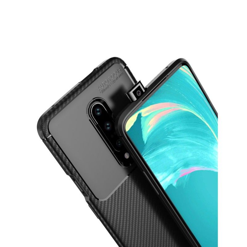 Kuori OnePlus 7 Pro Tummansininen Musta Joustava Hiilikuidun Rakenne