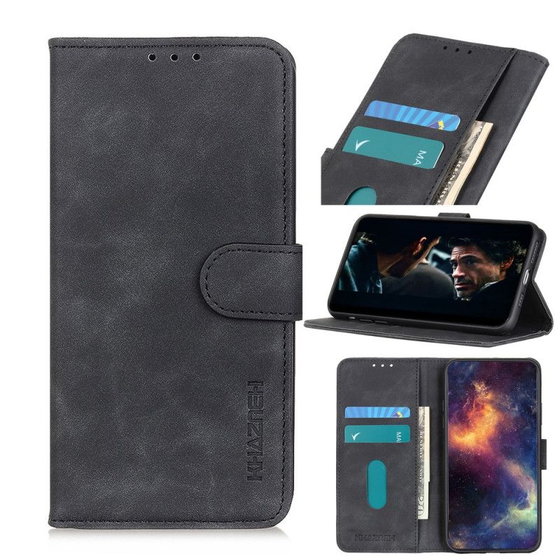 Flip Case Honor 10X Lite Punainen Musta Vintage Khazneh Nahkatehoste Matta