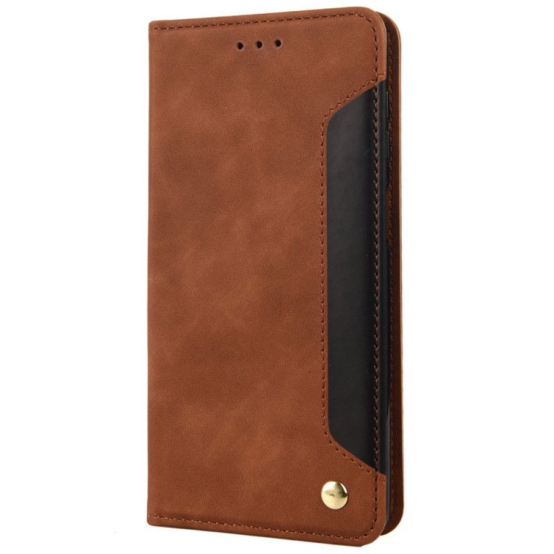 Flip Kotelot Moto E20 / E30 / E40 Bicolor Business Leather Effect Suojakuori