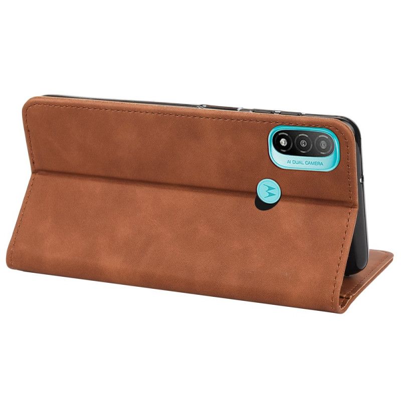 Flip Kotelot Moto E20 / E30 / E40 Bicolor Business Leather Effect Suojakuori