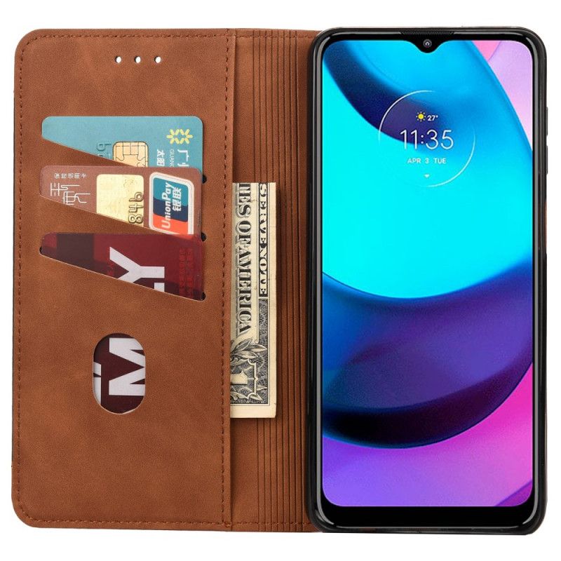 Flip Kotelot Moto E20 / E30 / E40 Bicolor Business Leather Effect Suojakuori