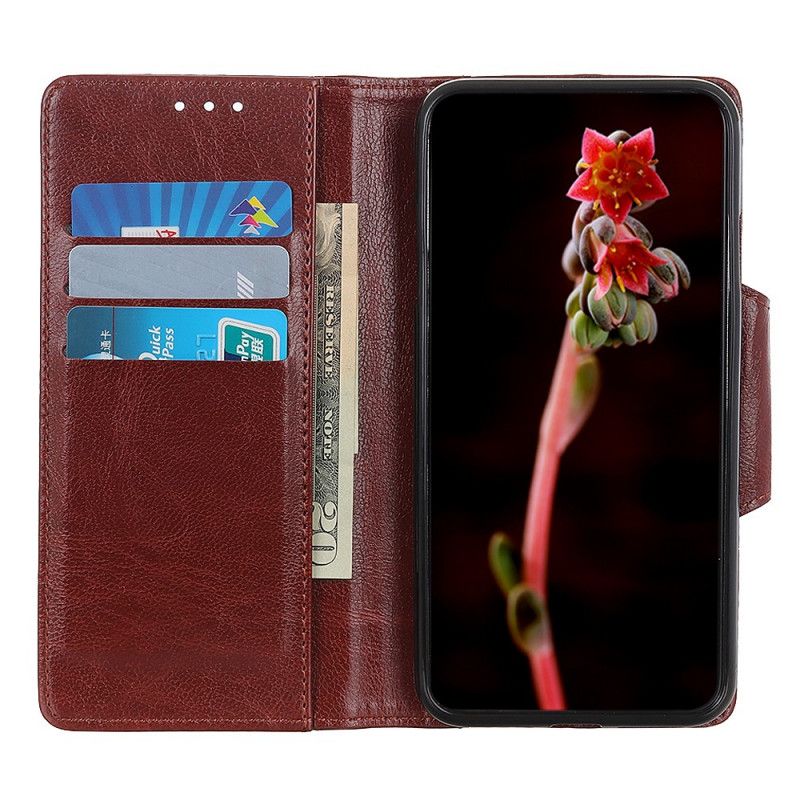 Flip Kotelot Moto E20 / E30 / E40 Elegance Tekonahkasuljin