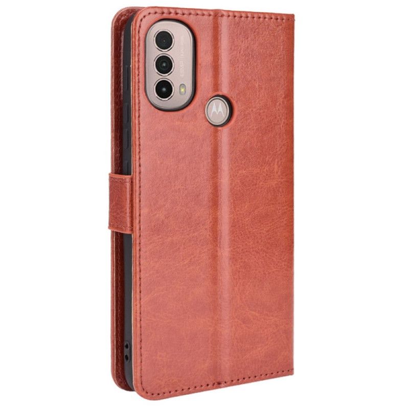 Flip Kotelot Moto E20 / E30 / E40 Flashy Faux Leather