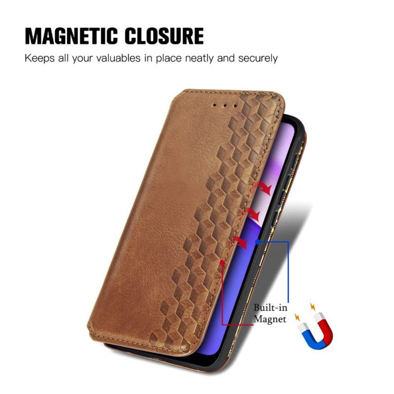 Flip Kotelot Moto E20 / E30 / E40 Leather Effect Diamond Texture