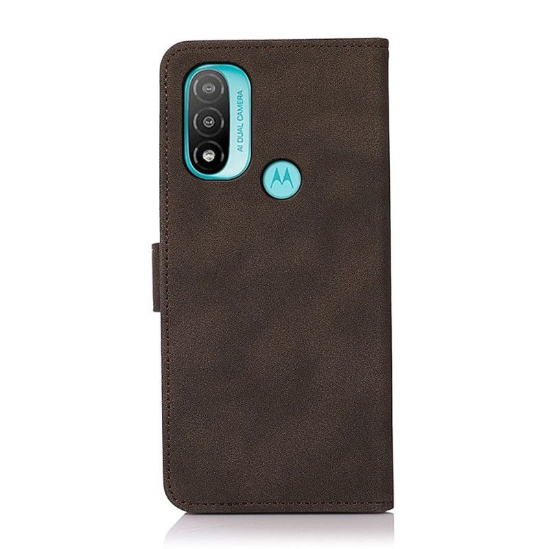 Flip Kotelot Moto E20 / E30 / E40 Leather Effect Fashion Khazneh