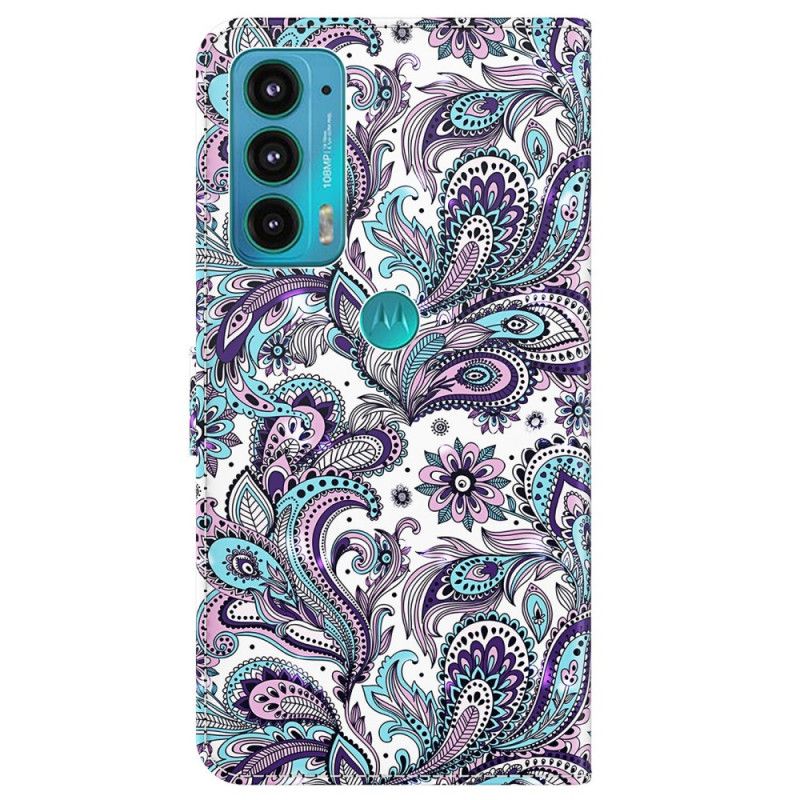 Flip Kotelot Moto E20 / E30 / E40 Paisley Pattern