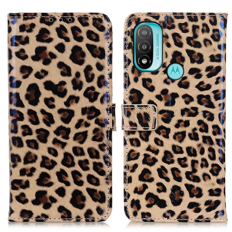 Flip Kotelot Moto E20 / E30 / E40 Simple Leopard Suojakuori