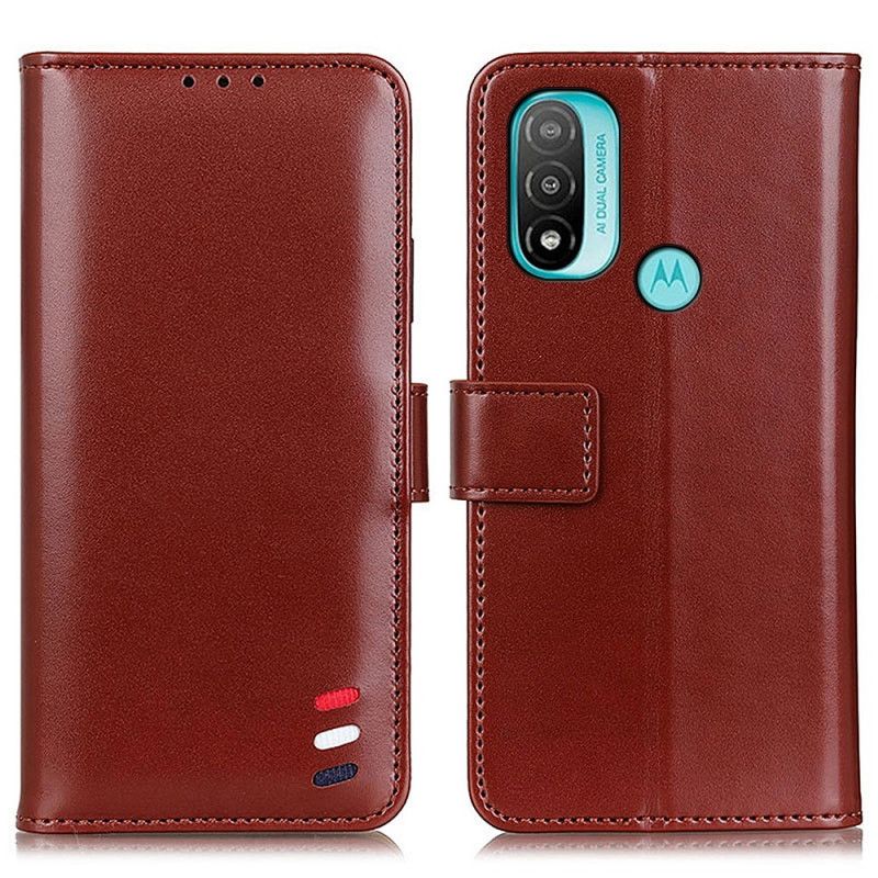 Flip Kotelot Moto E20 / E30 / E40 Tricolor Leather Effect Suojakuori