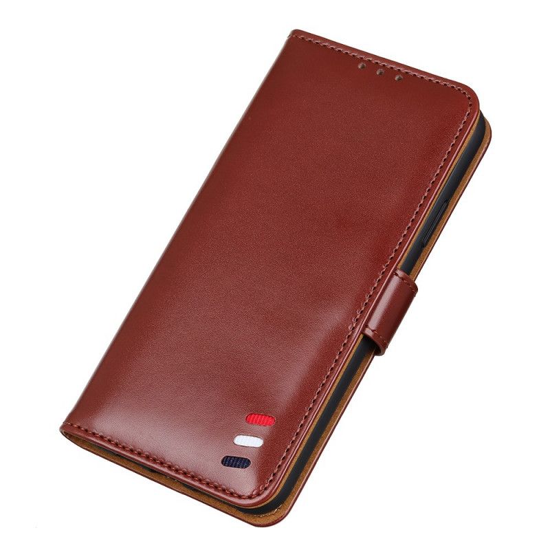 Flip Kotelot Moto E20 / E30 / E40 Tricolor Leather Effect Suojakuori