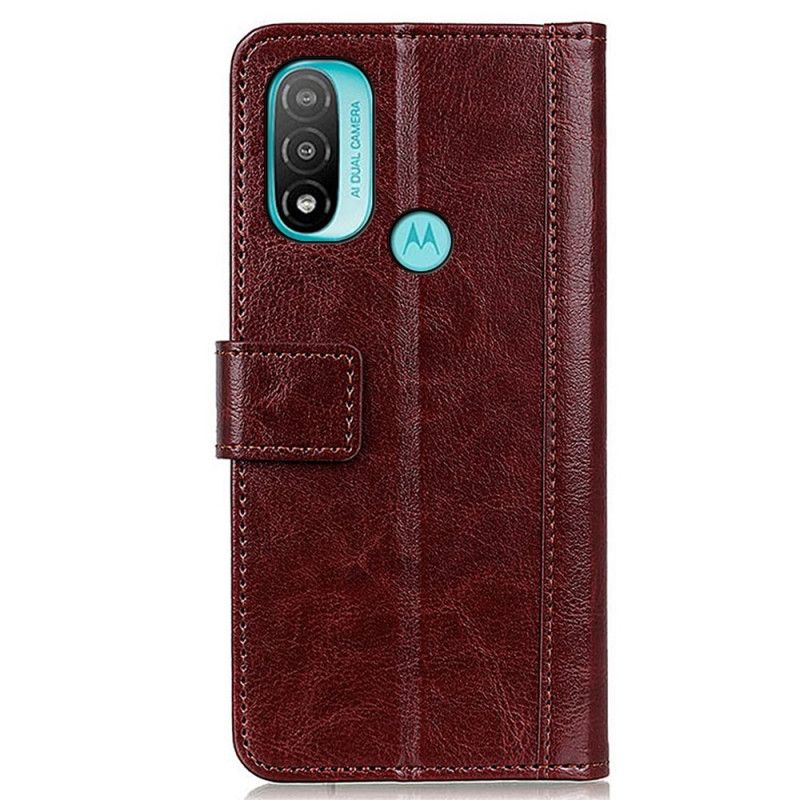 Kotelot Moto E20 / E30 / E40 Antique Leather Effect Versio