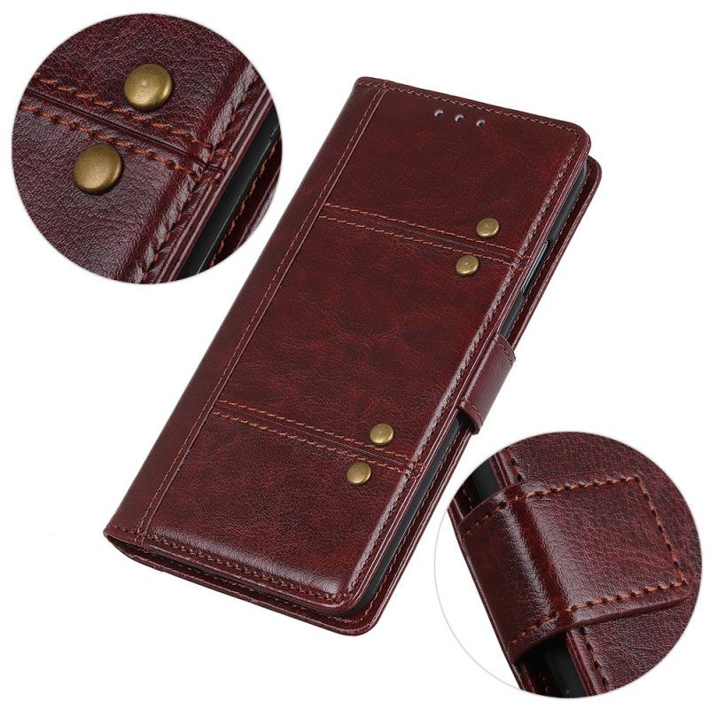 Kotelot Moto E20 / E30 / E40 Antique Leather Effect Versio