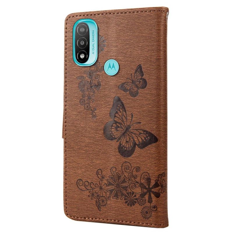 Kotelot Moto E20 / E30 / E40 Puhelinkuoret Splendid Strap Butterflies