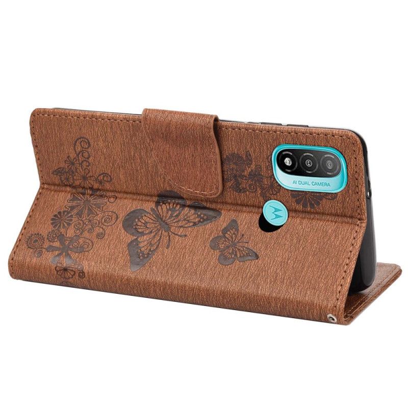 Kotelot Moto E20 / E30 / E40 Puhelinkuoret Splendid Strap Butterflies