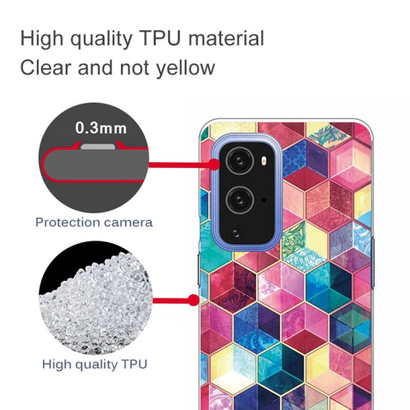 Case Kuoret OnePlus 9 Pro Tummanpunainen Vaaleanpunainen Puhelinkuoret Maalaus