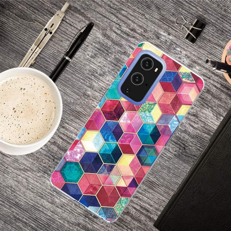 Case Kuoret OnePlus 9 Pro Tummanpunainen Vaaleanpunainen Puhelinkuoret Maalaus