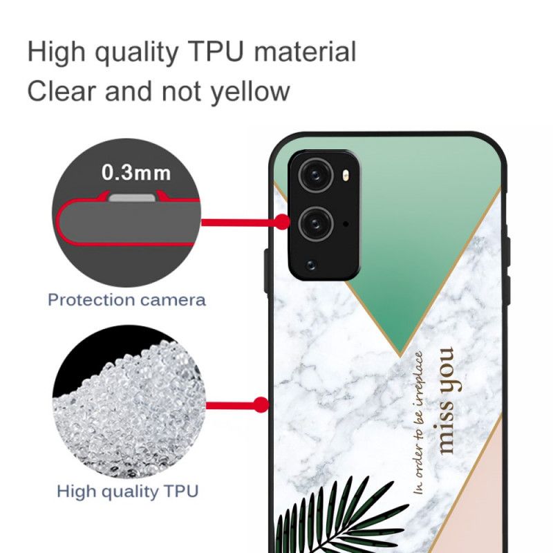 Case Kuoret OnePlus 9 Pro Vaaleanpunainen Valkoinen Puhelinkuoret Tyylitelty Marmori